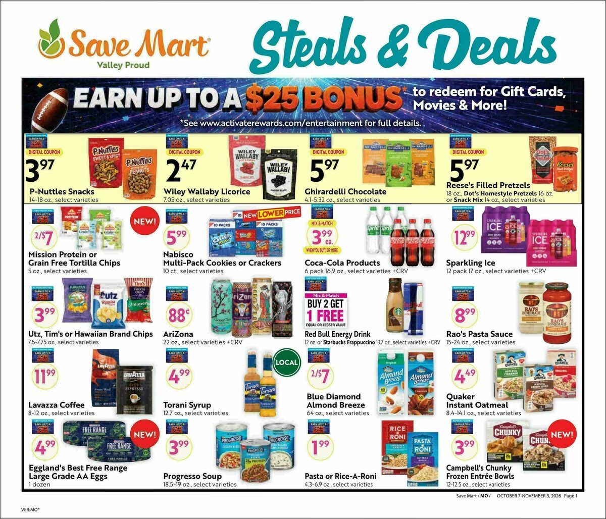 Save Mart Big Monthly Savings Weekly Ad from October 7