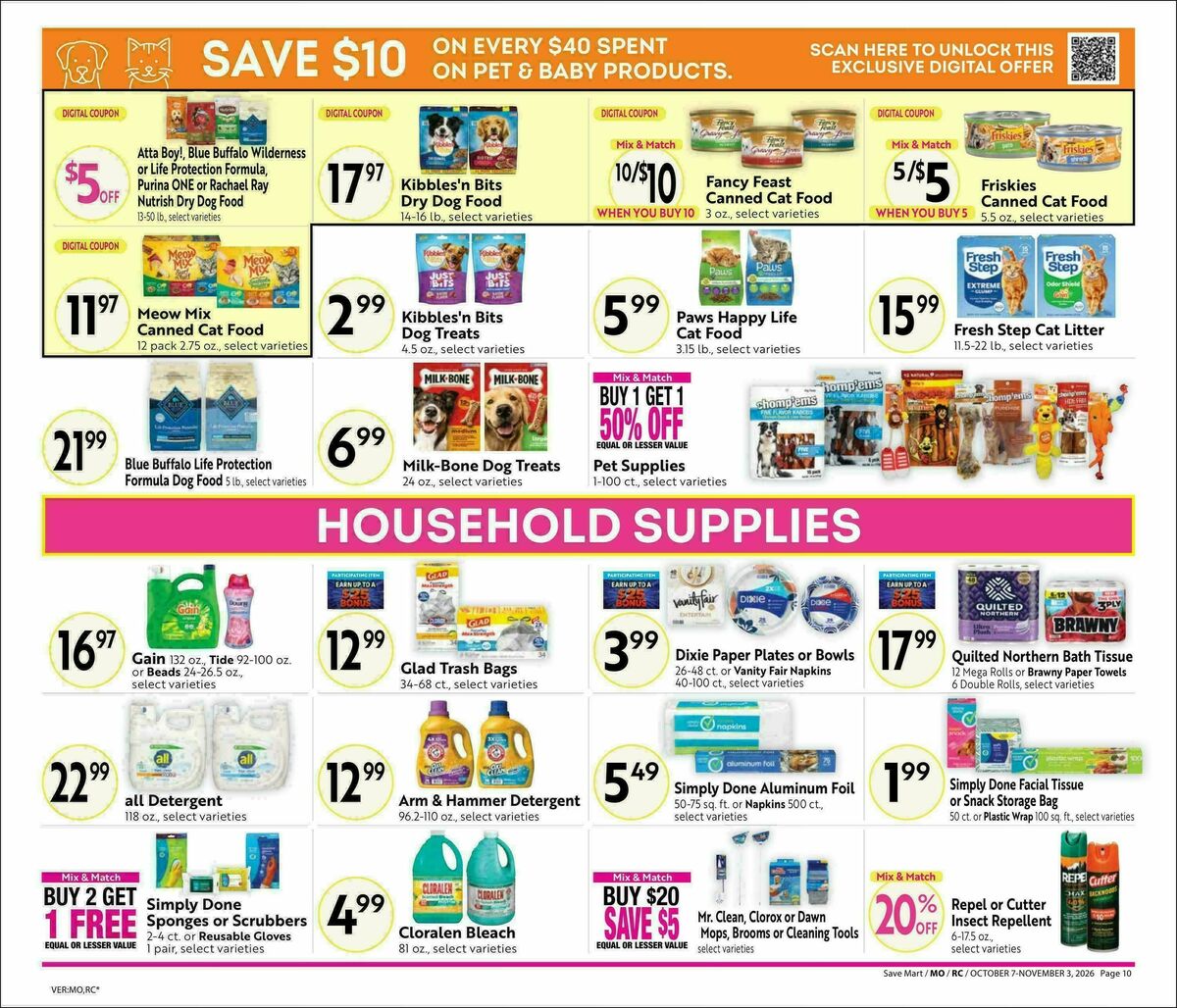 Save Mart Big Monthly Savings Weekly Ad from October 7