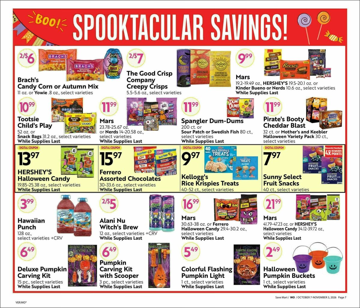 Save Mart Big Monthly Savings Weekly Ad from October 7