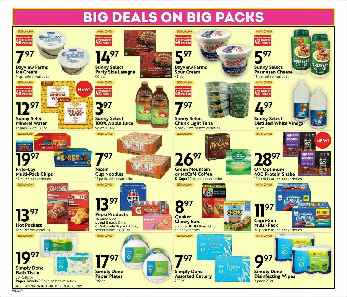 Save Mart Big Monthly Savings Weekly Ad from October 7