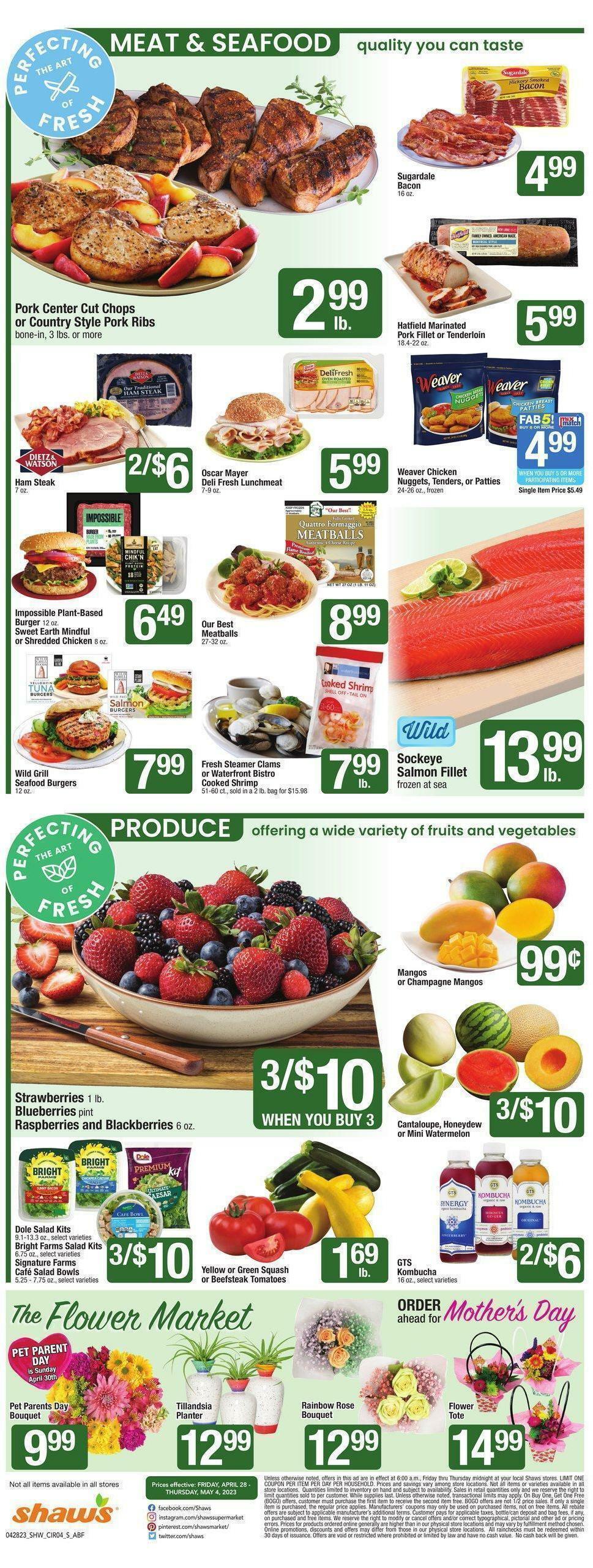 Shaw's Weekly Ad from April 28