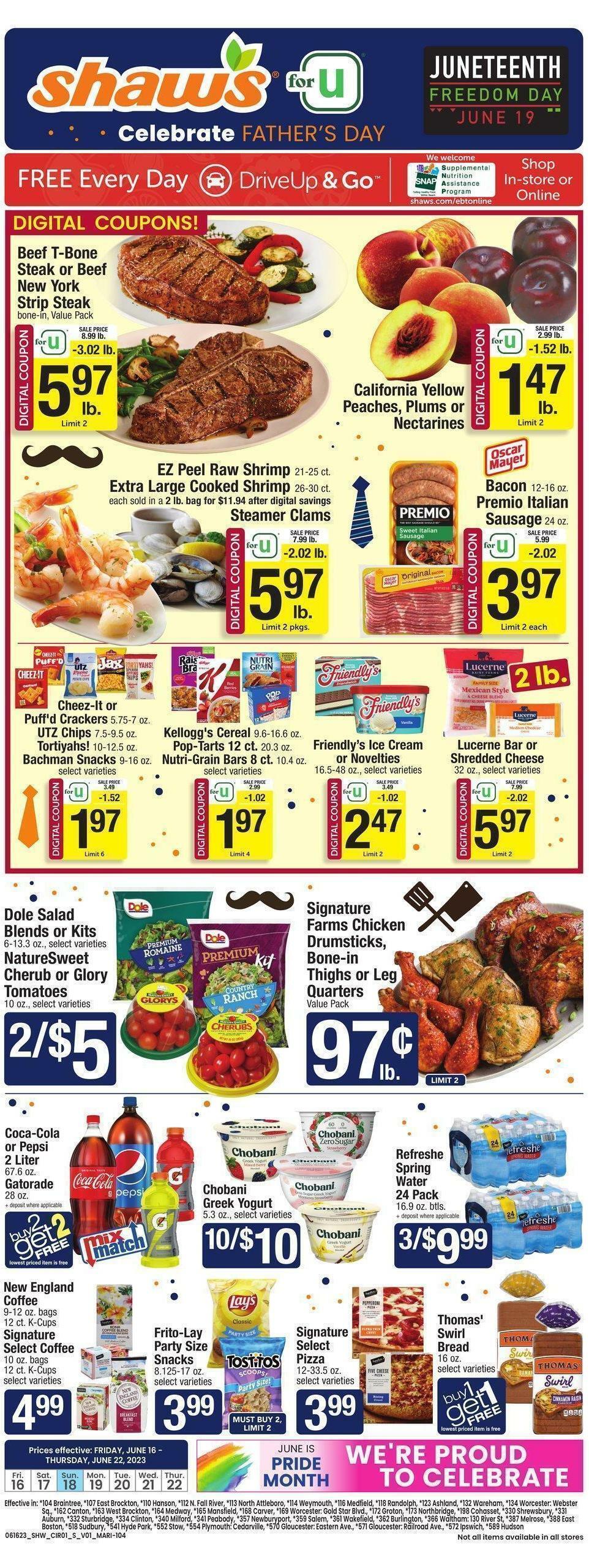 Shaw's Weekly Ad from June 16