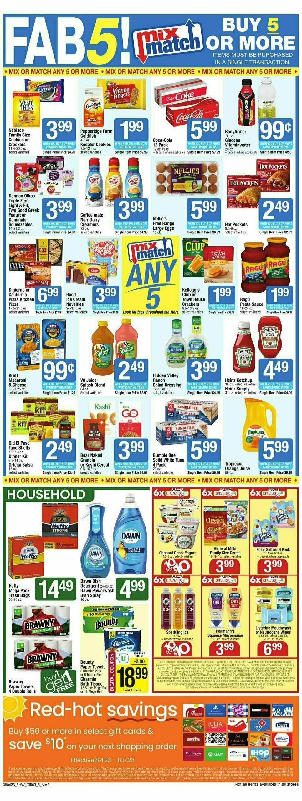 Shaw's Weekly Ad from August 4