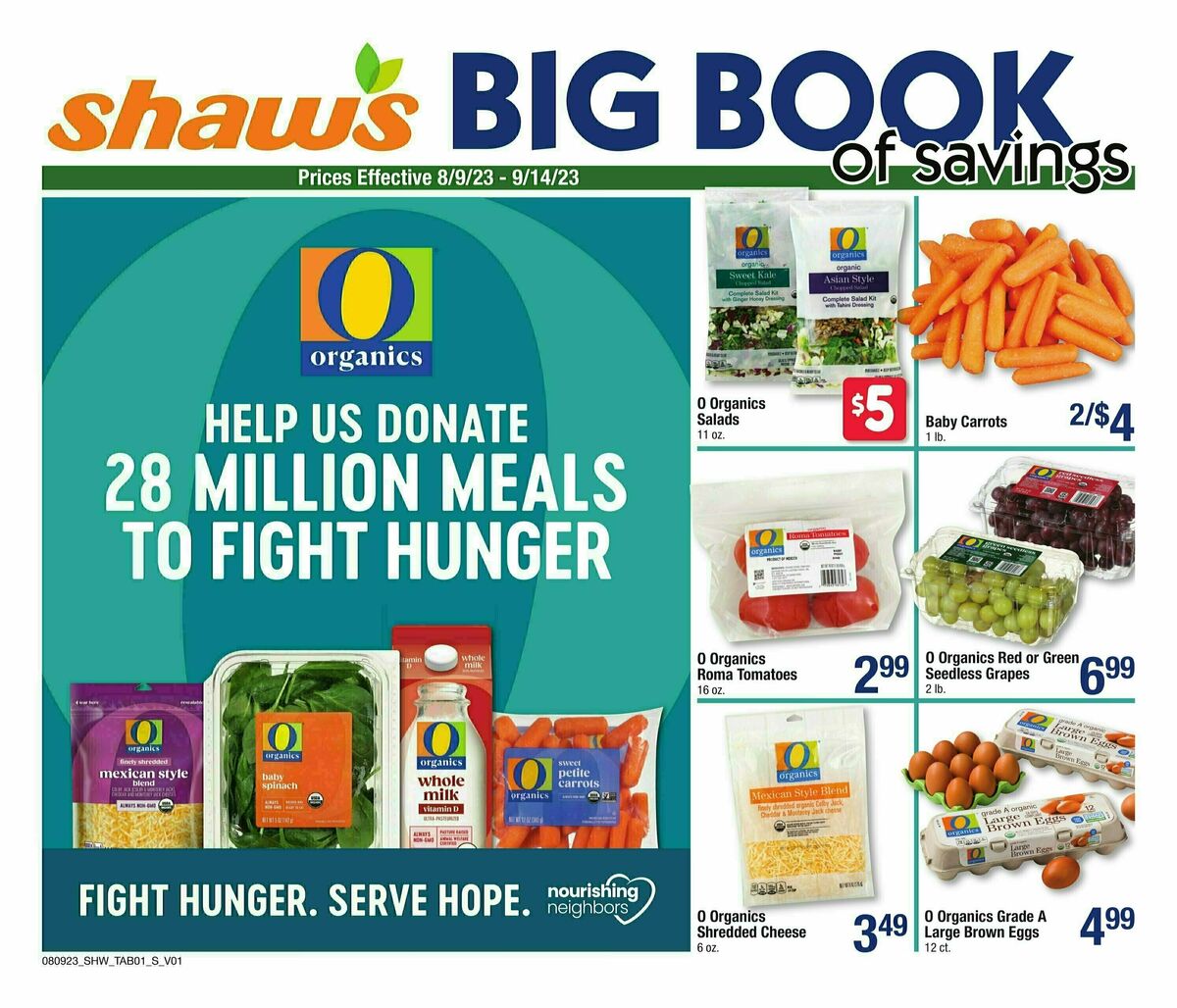 Shaw's Big Book of Savings Weekly Ad from August 9
