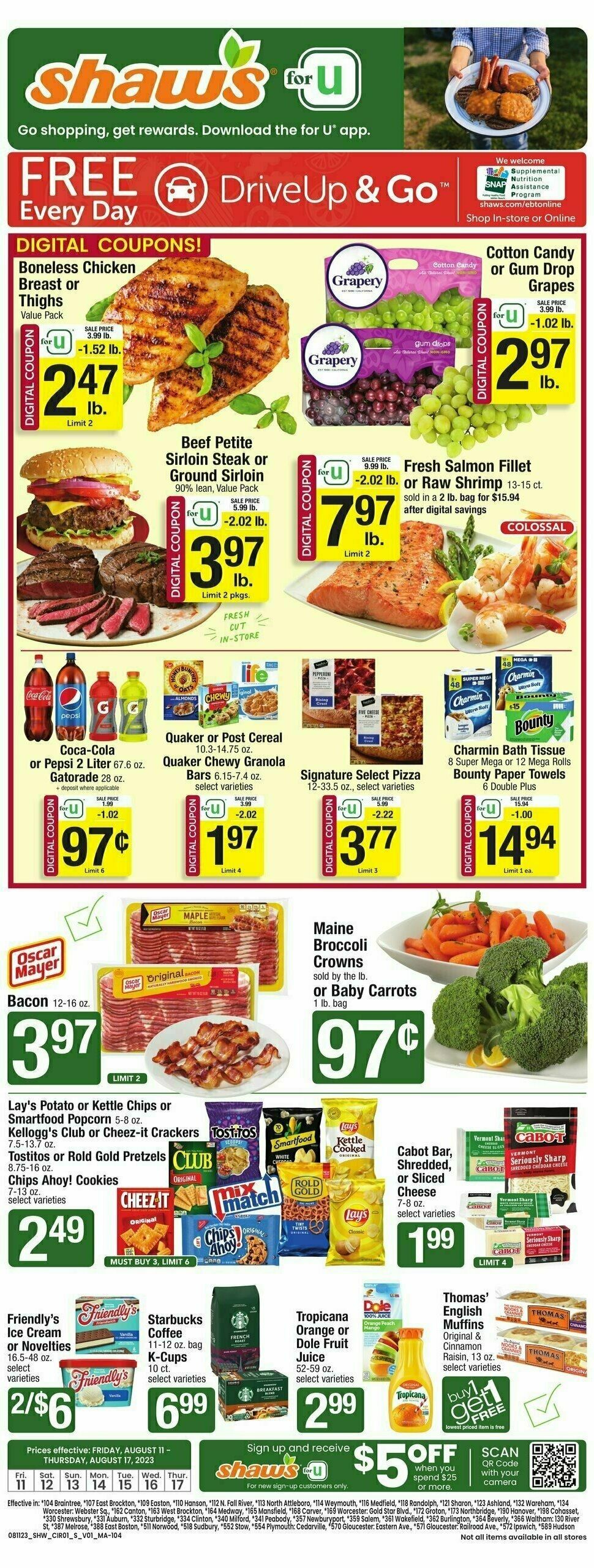 Shaw's Weekly Ad from August 11