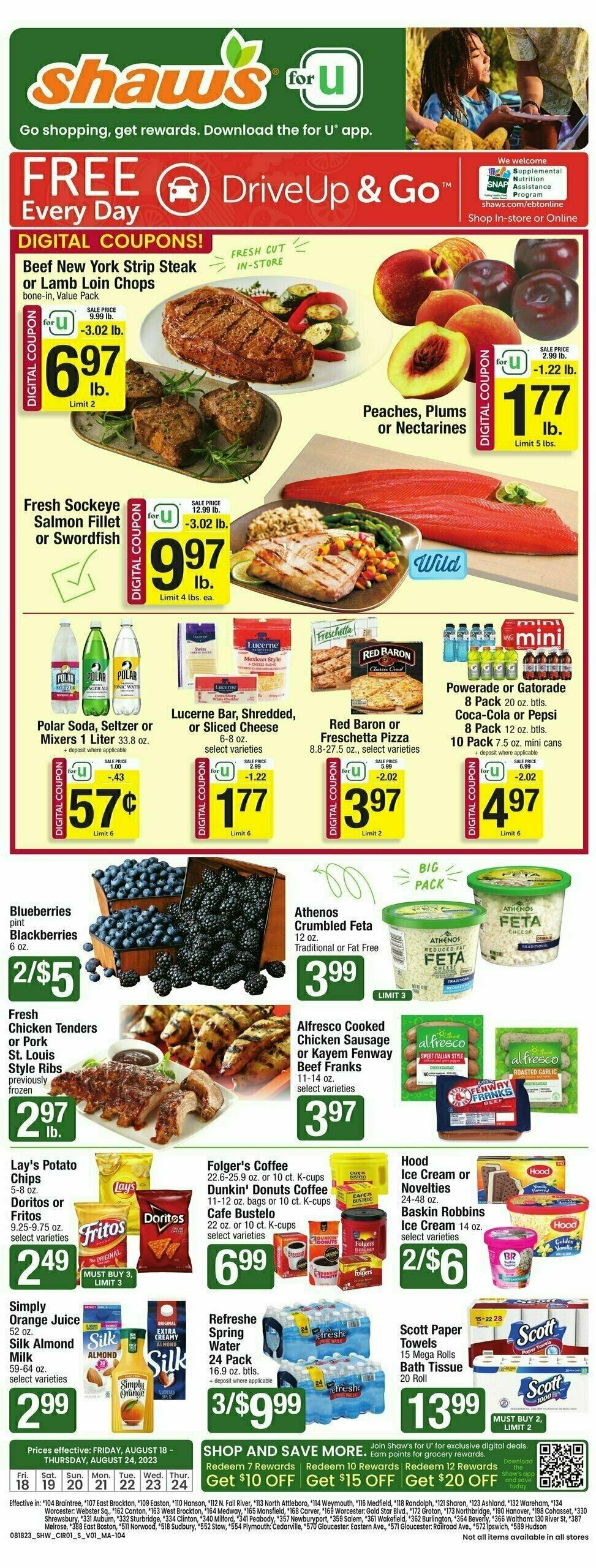 Shaw's Weekly Ad from August 18