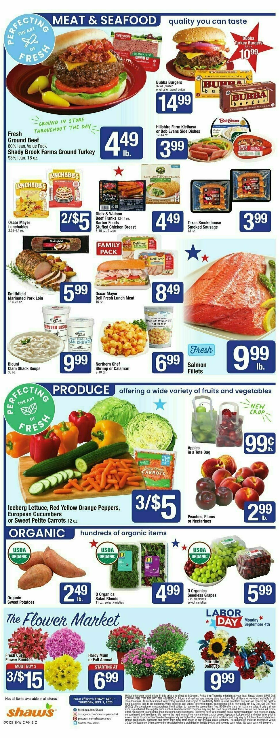 Shaw's Weekly Ad from September 1
