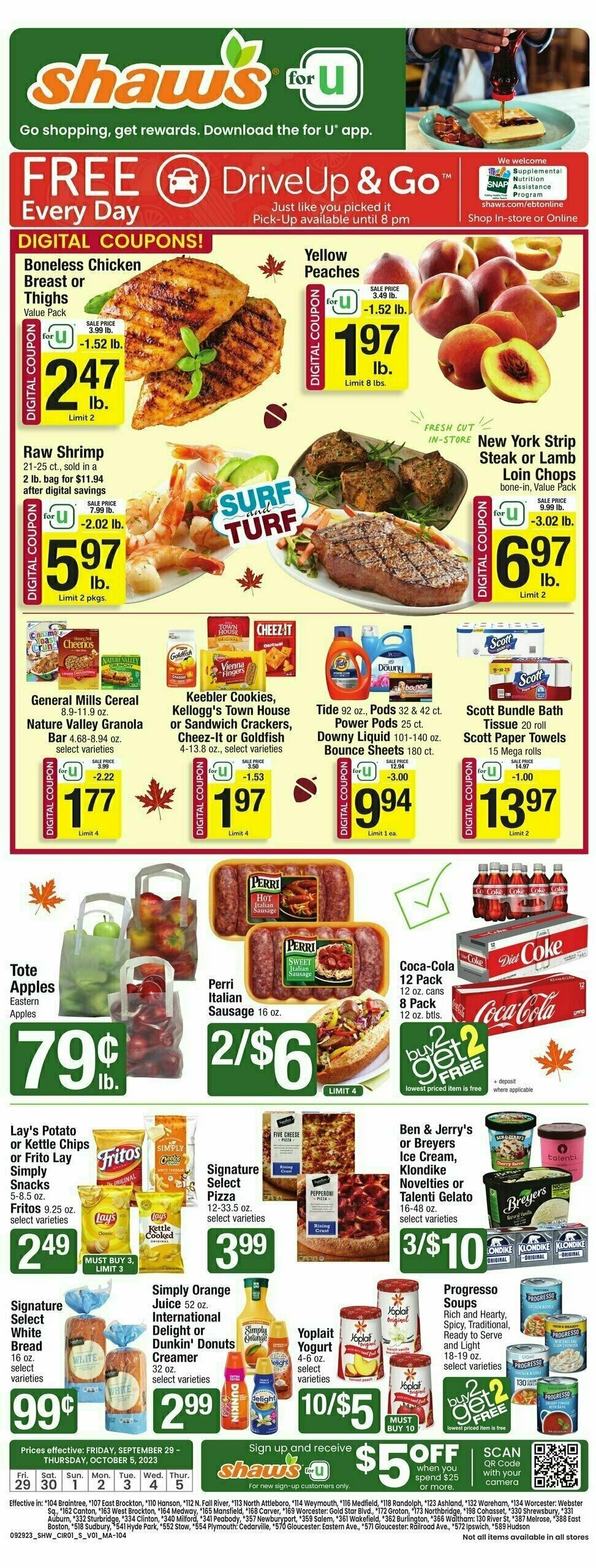 Shaw's Weekly Ad from September 29