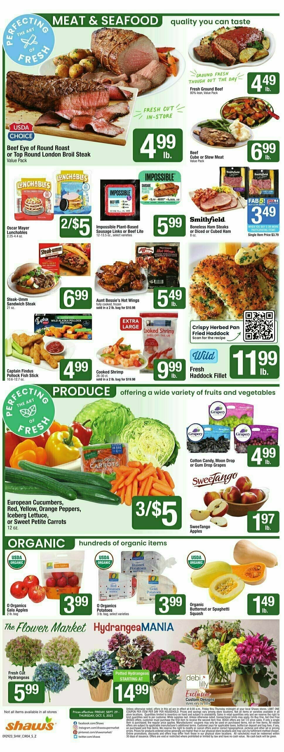 Shaw's Weekly Ad from September 29