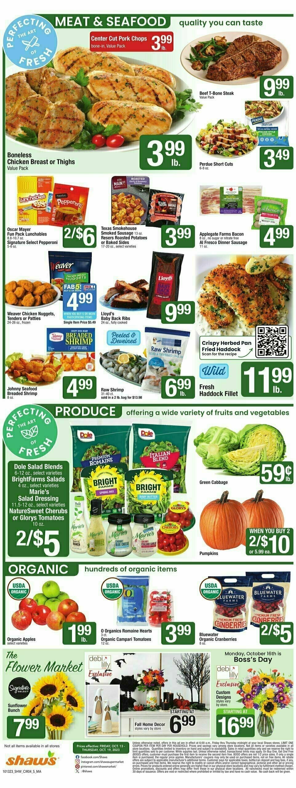 Shaw's Weekly Ad from October 13