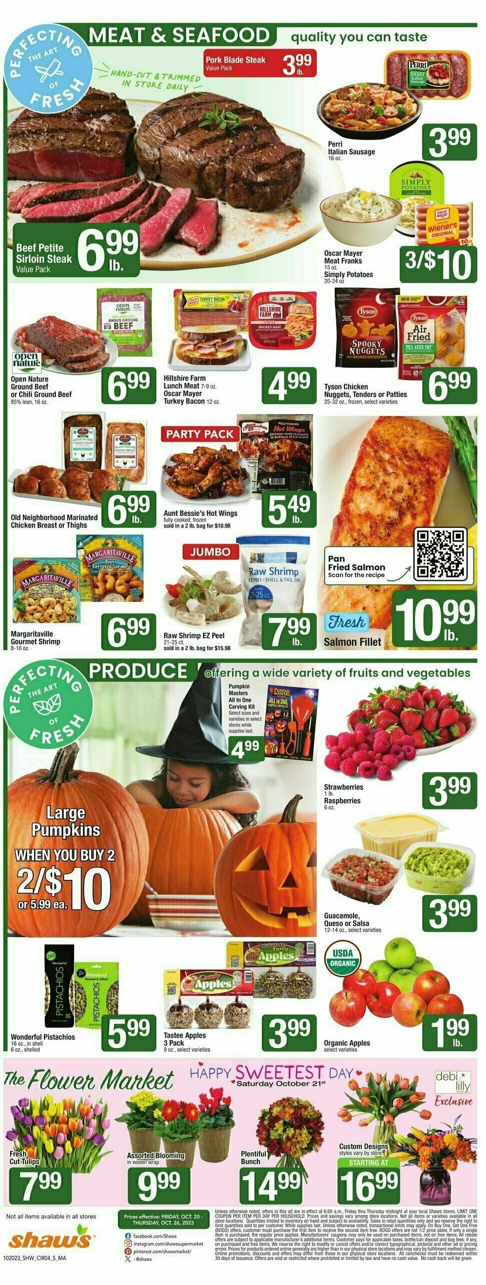 Shaw's Weekly Ad from October 20