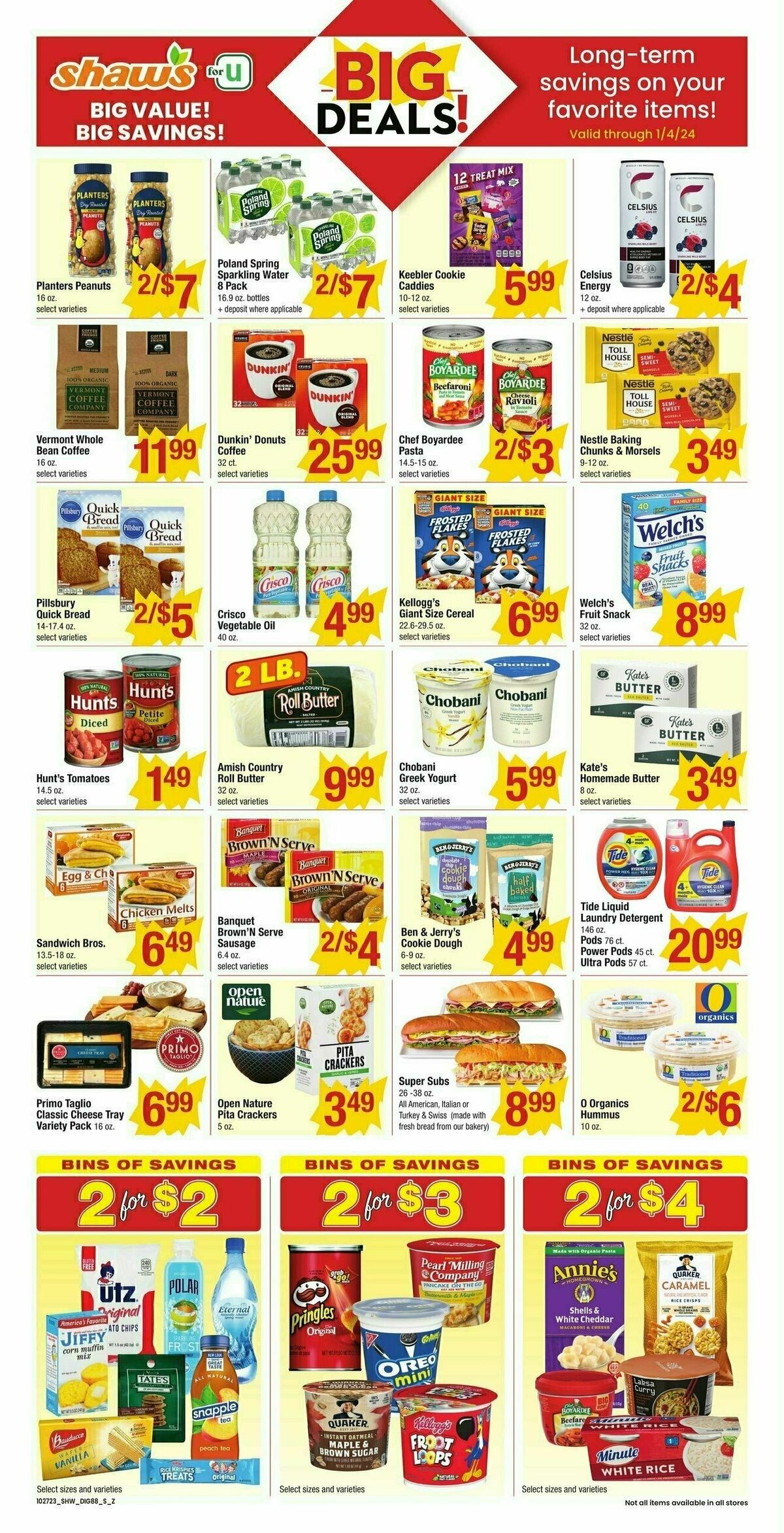 Shaw's Additional Savings Weekly Ad from October 27