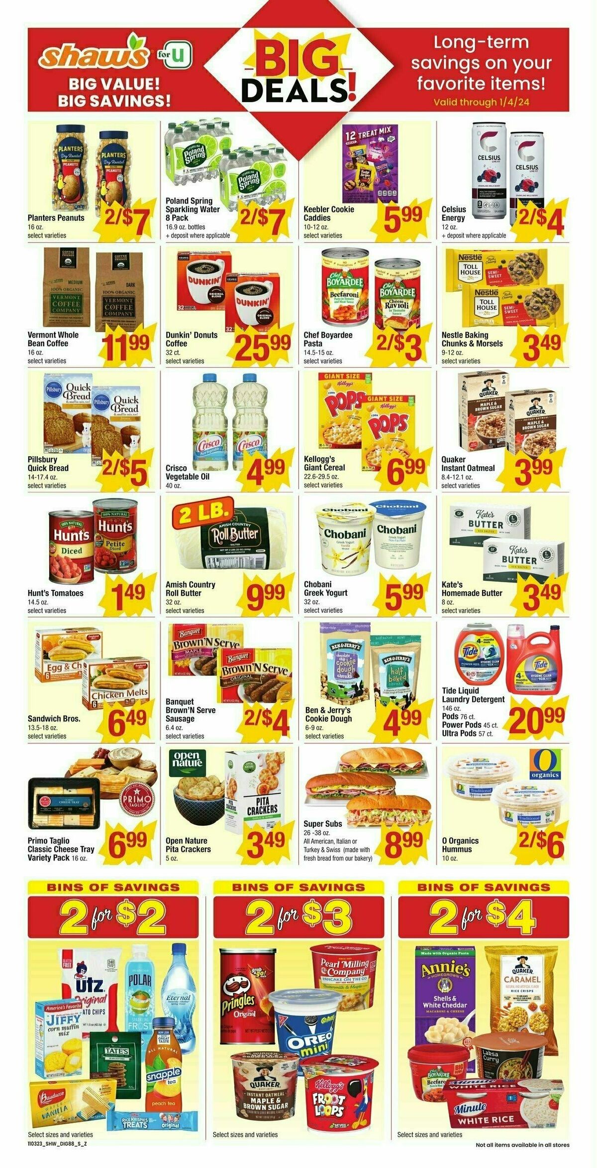 Shaw's Additional Savings Weekly Ad from November 3