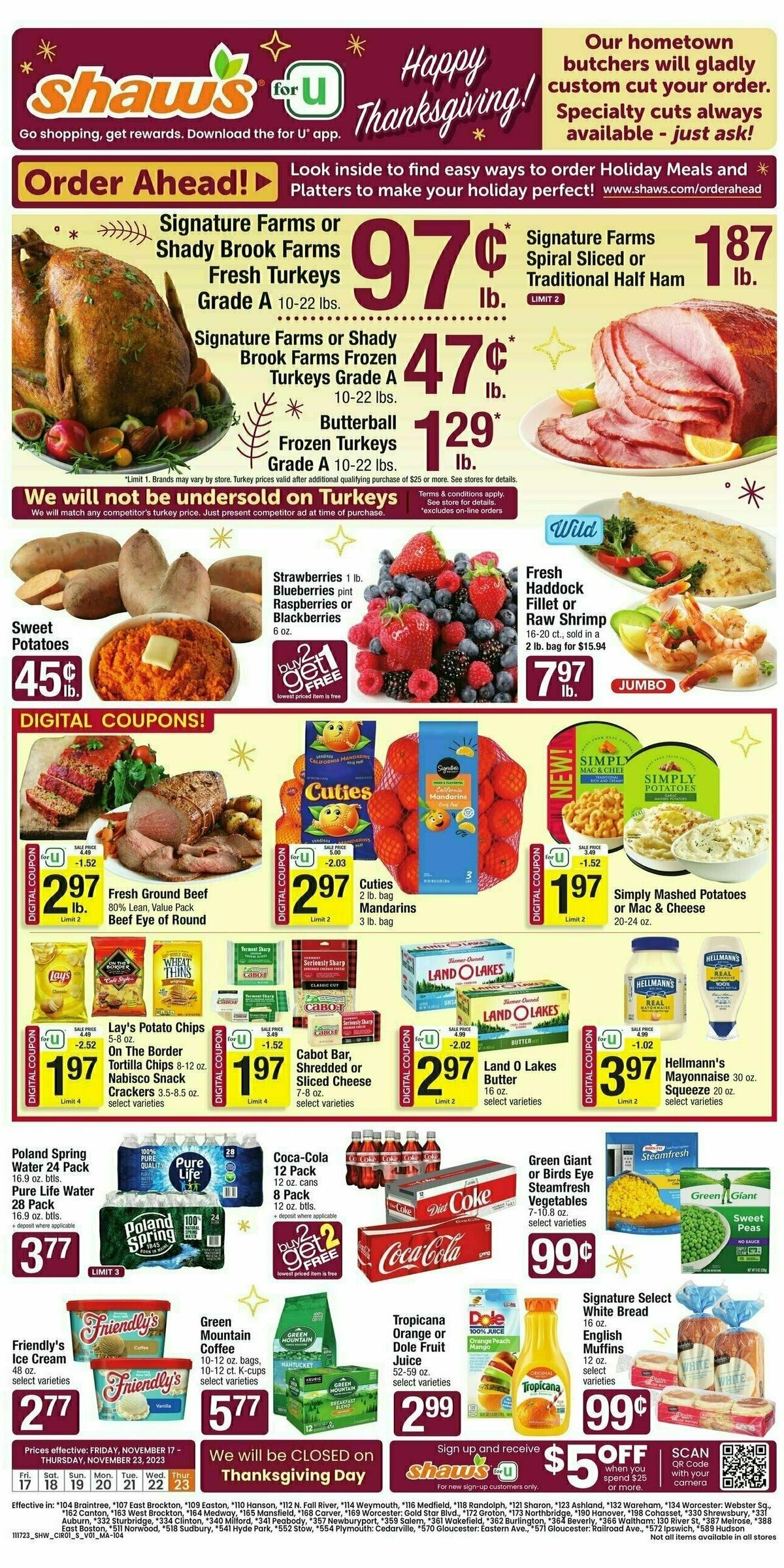 Shaw's Weekly Ad from November 17