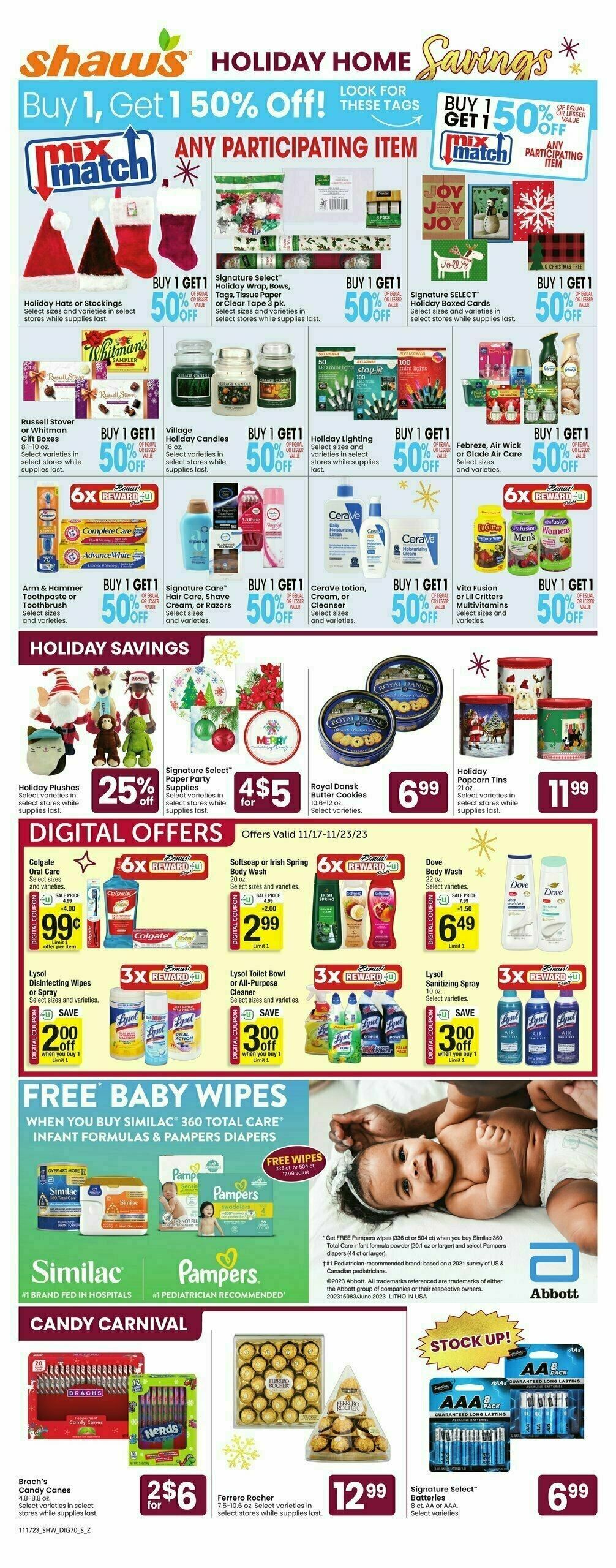 Shaw's Health, Home & Beauty Weekly Ad from November 17