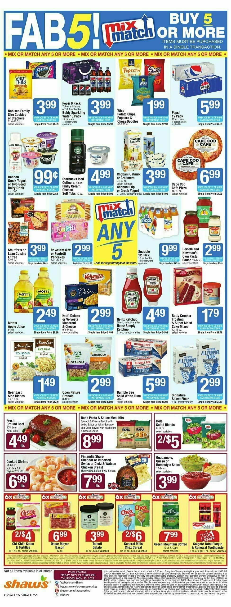 Shaw's Weekly Ad from November 24
