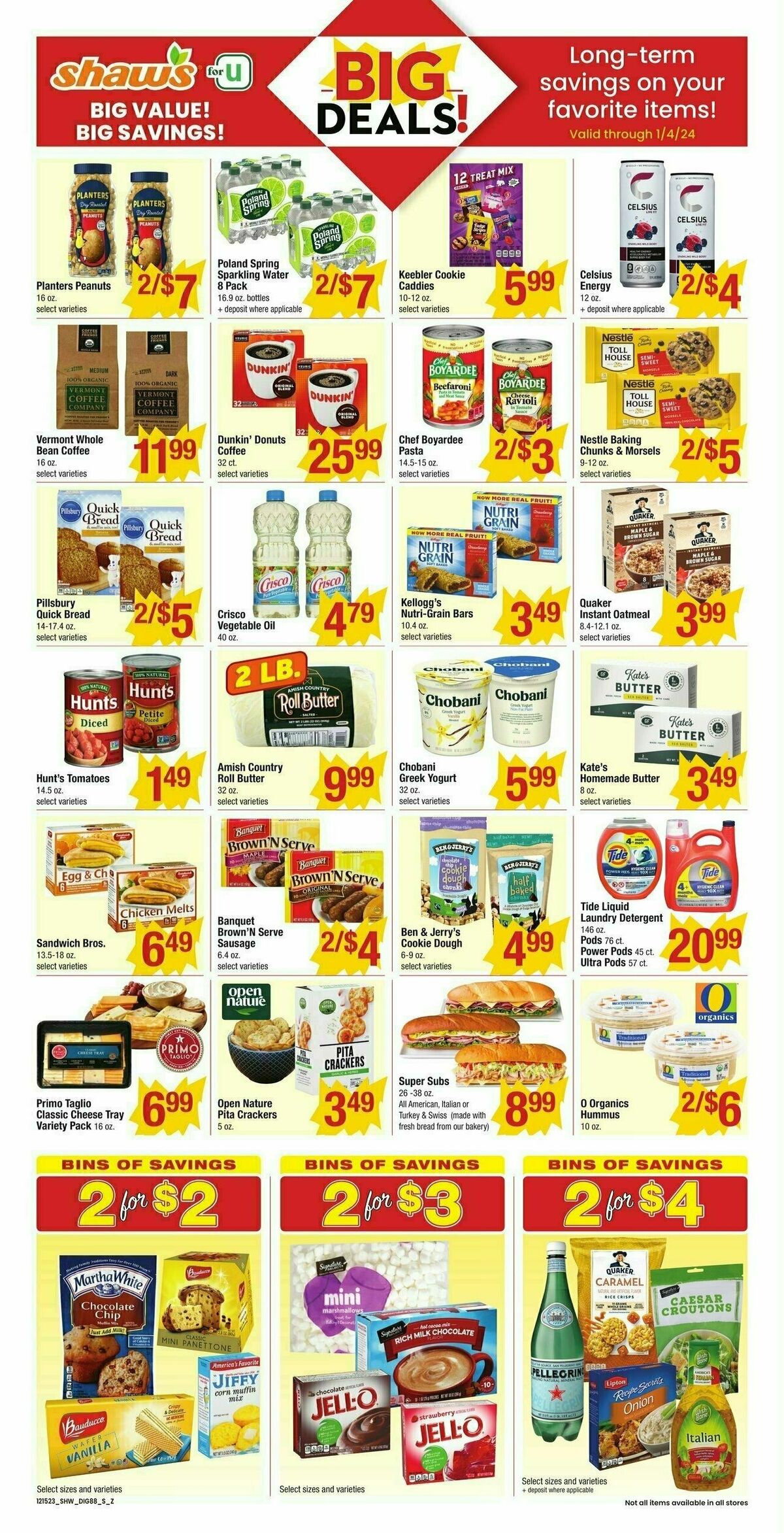 Shaw's Additional Savings Weekly Ad from December 15