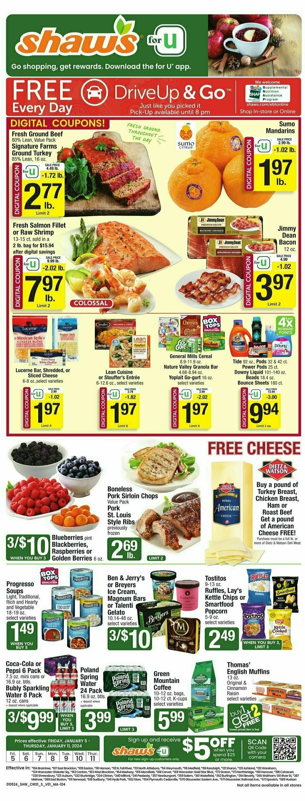 Shaw's Weekly Ad from January 5