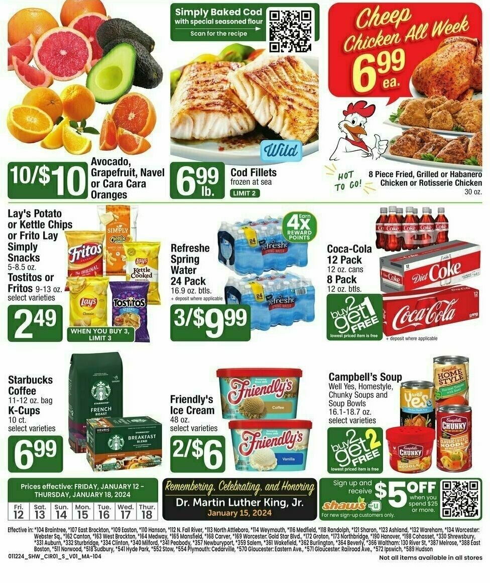 Shaw's Weekly Ad from January 12