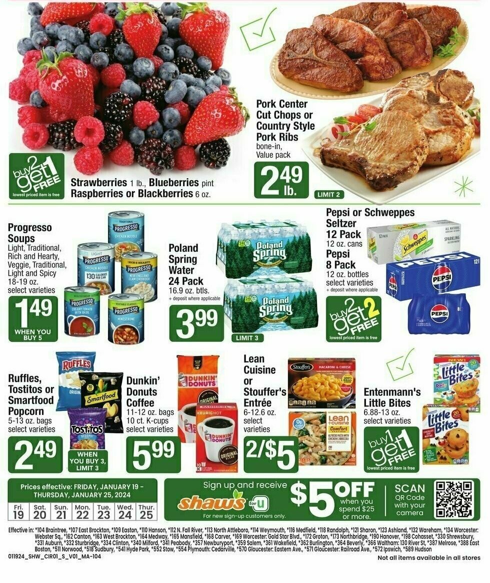 Shaw's Weekly Ad from January 19