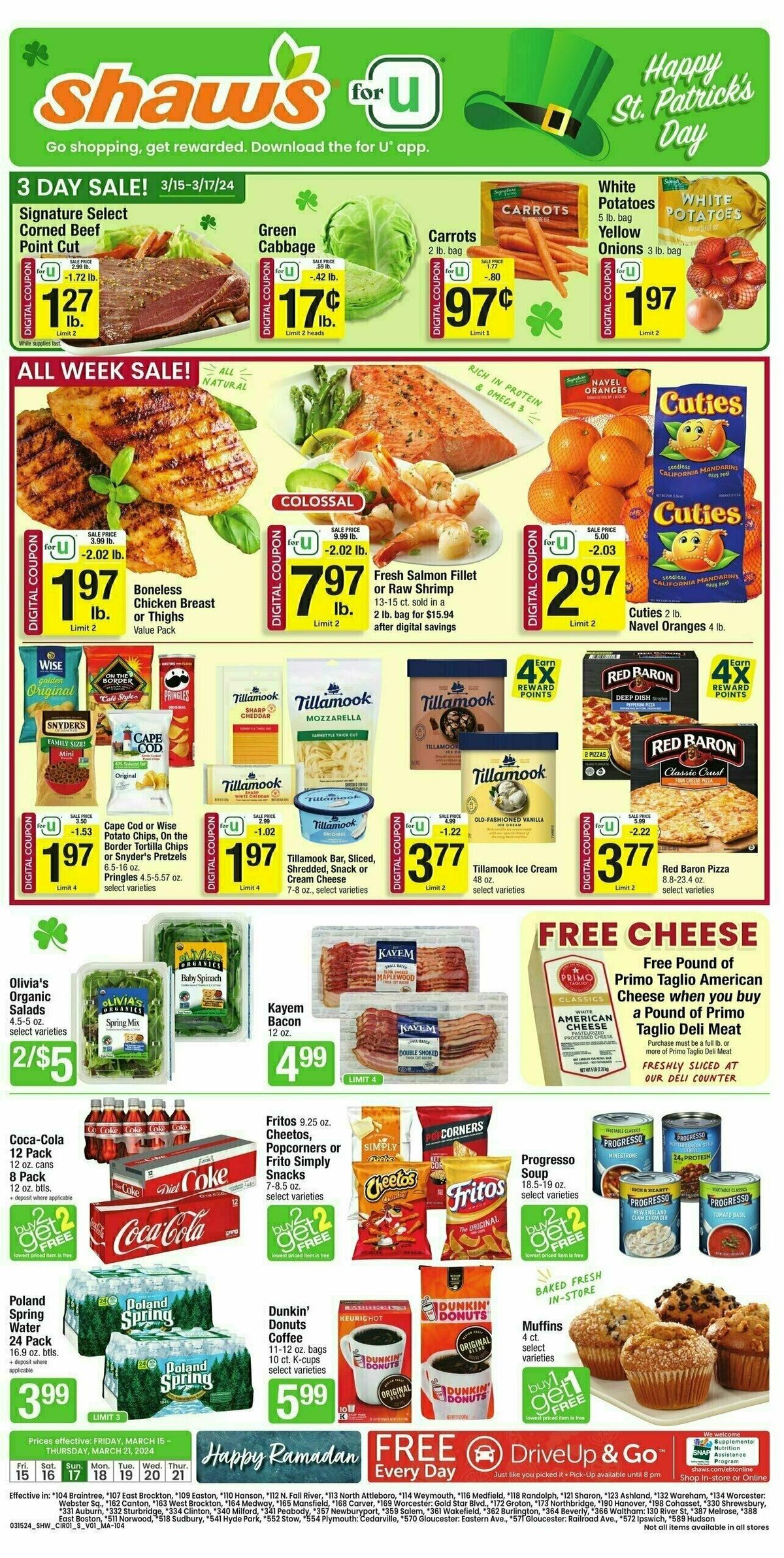 Shaw's Weekly Ad from March 15