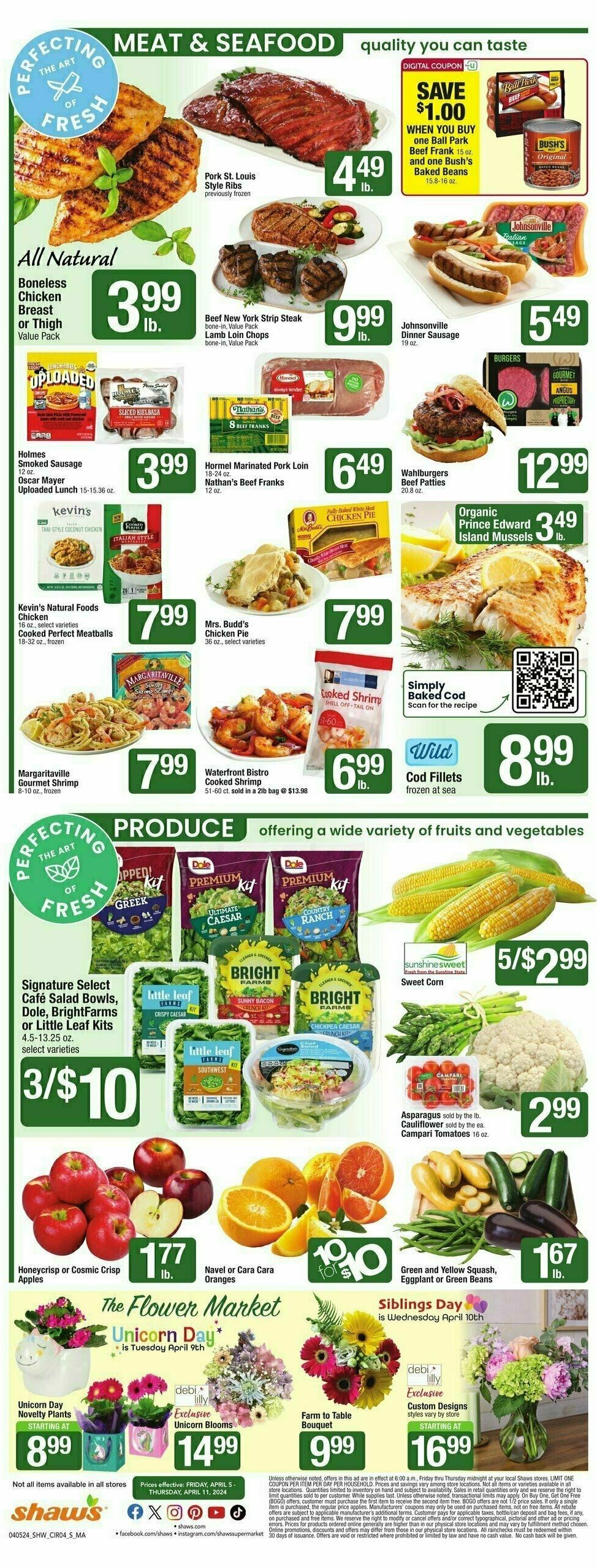 Shaw's Weekly Ad from April 5