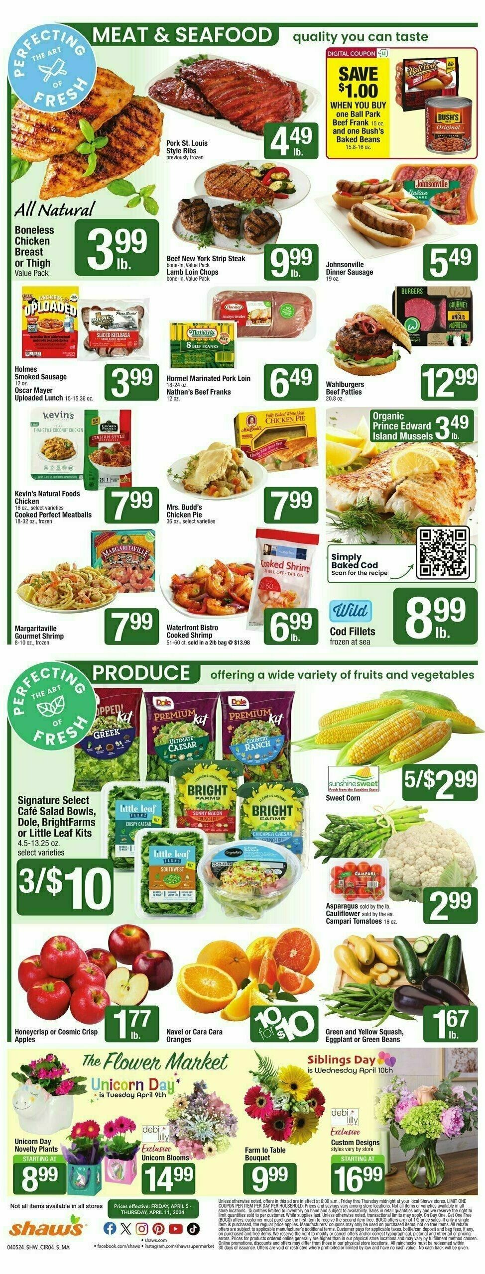 Shaw's Weekly Ad from April 5