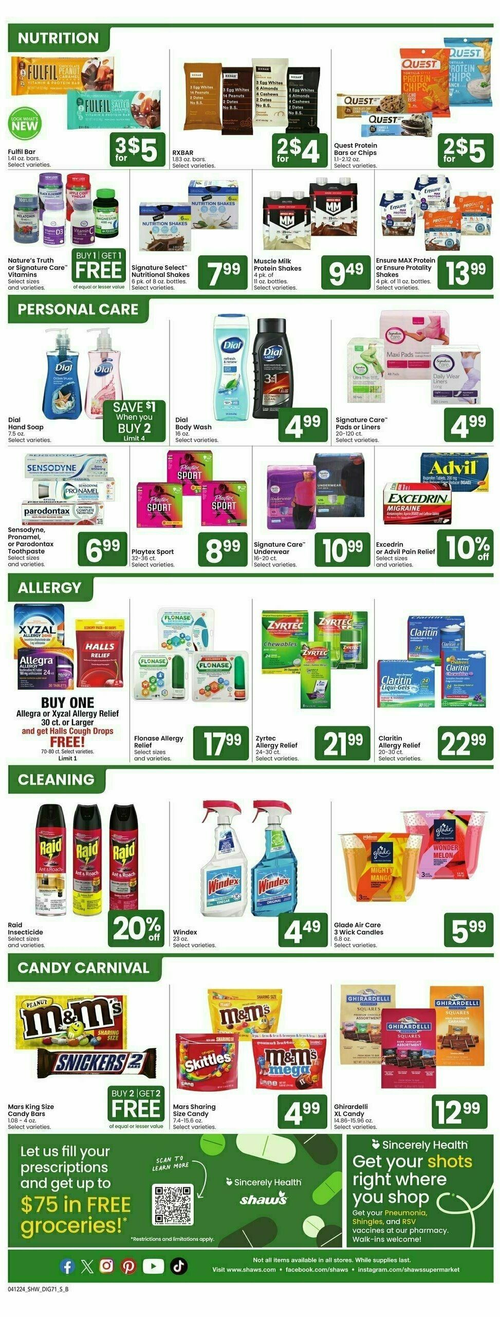 Shaw's Weekly Ad from April 12