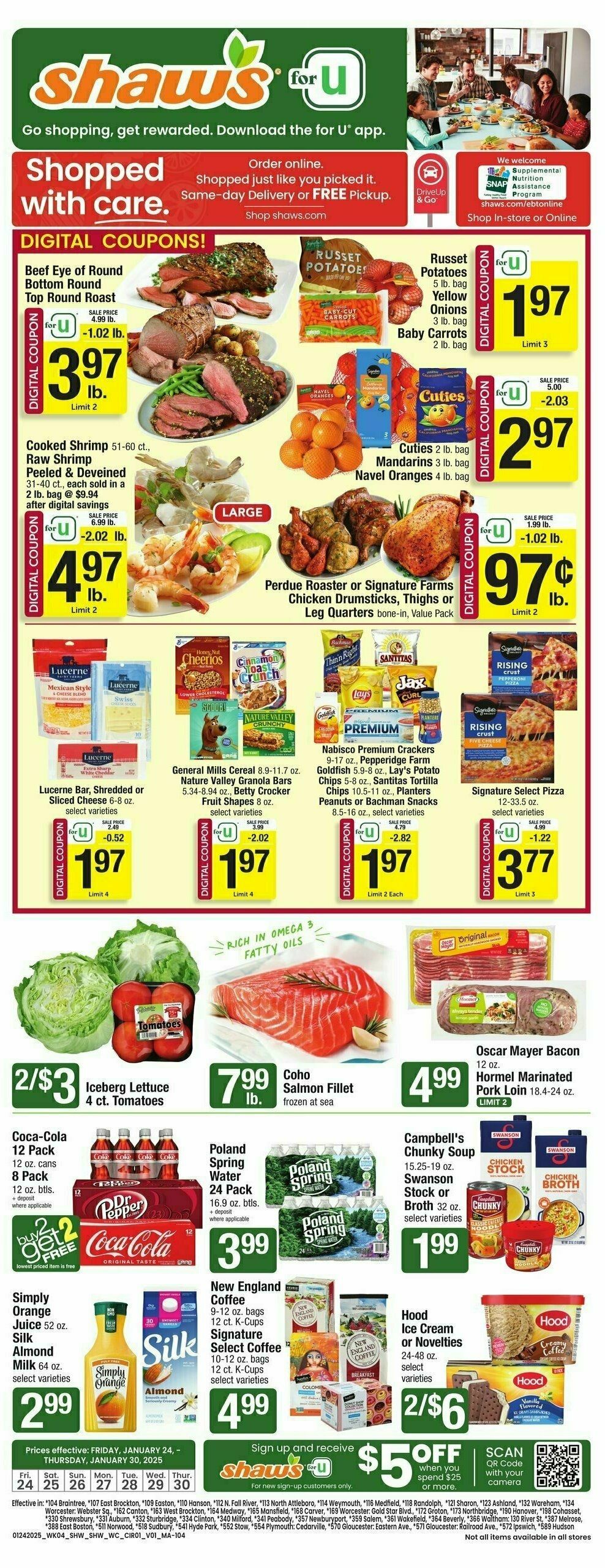 Shaw's Weekly Ad from January 24