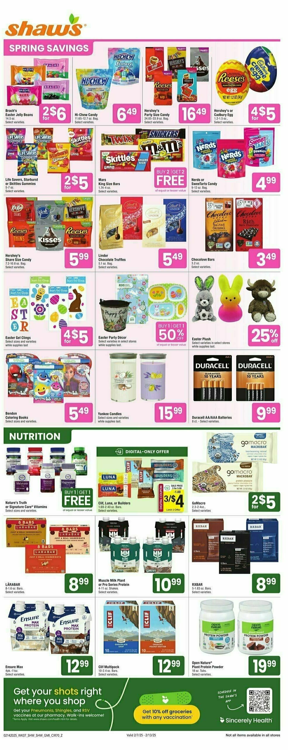 Shaw's Weekly Ad from February 14