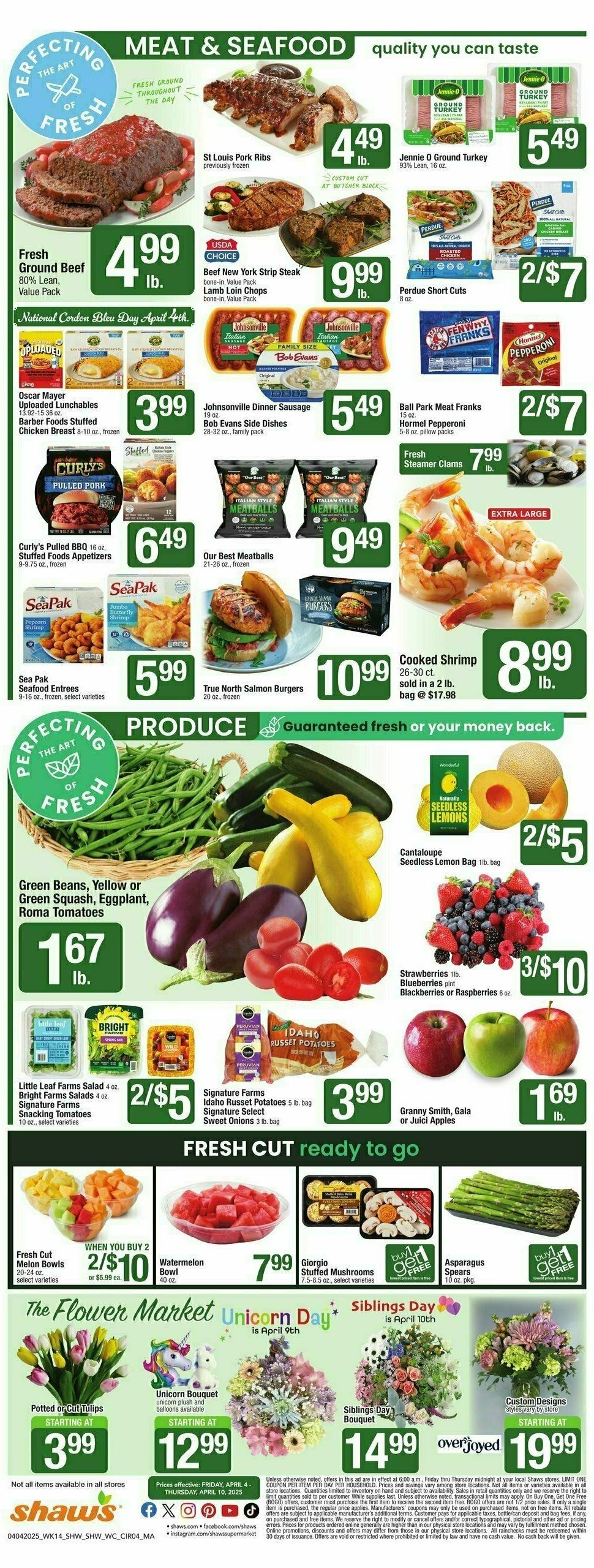 Shaw's Weekly Ad from April 4