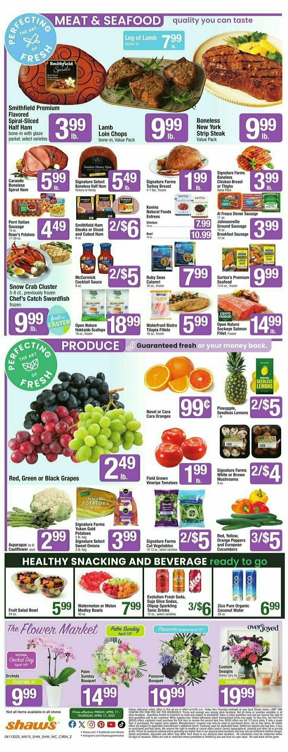 Shaw's Weekly Ad from April 11