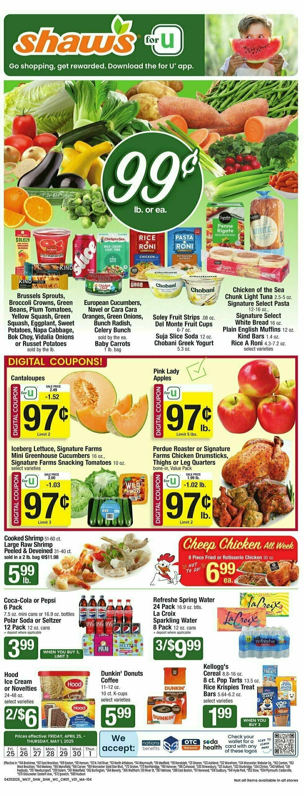 Shaw's Weekly Ad from April 25