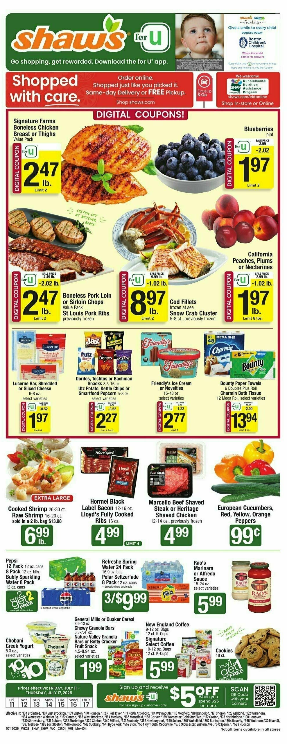 Shaw's Weekly Ad from July 11