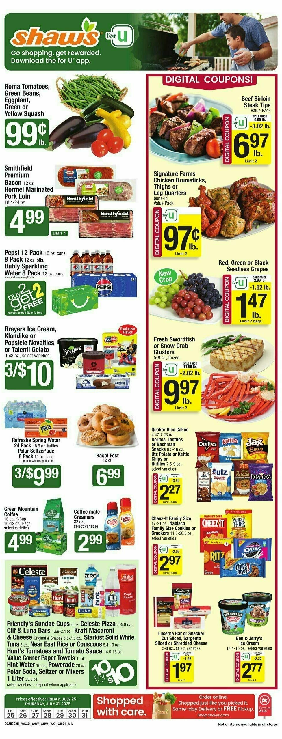 Shaw's Weekly Ad from July 25