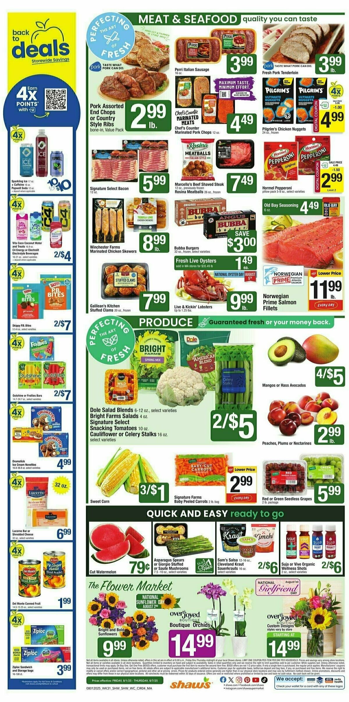 Shaw's Weekly Ad from August 1