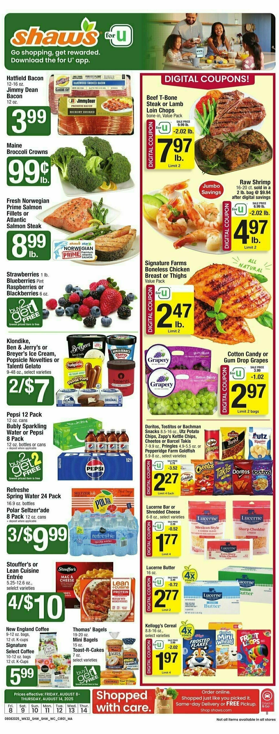 Shaw's Weekly Ad from August 8