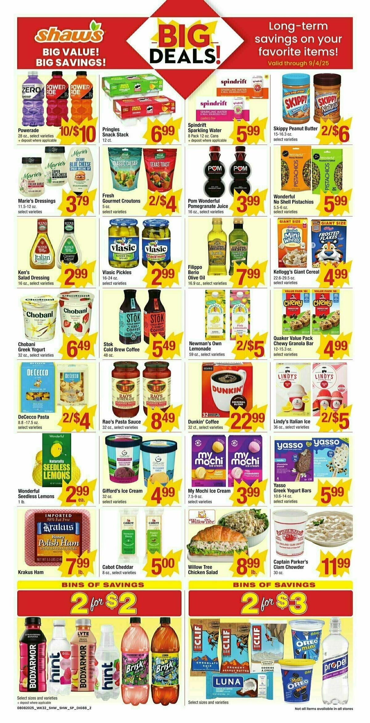 Shaw's Additional Savings Weekly Ad from August 8