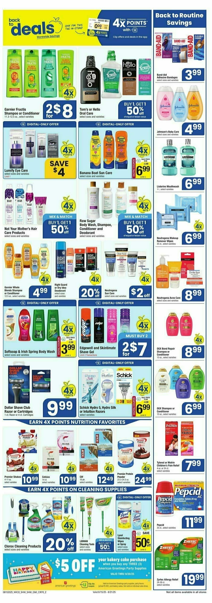 Shaw's Weekly Ad from August 15