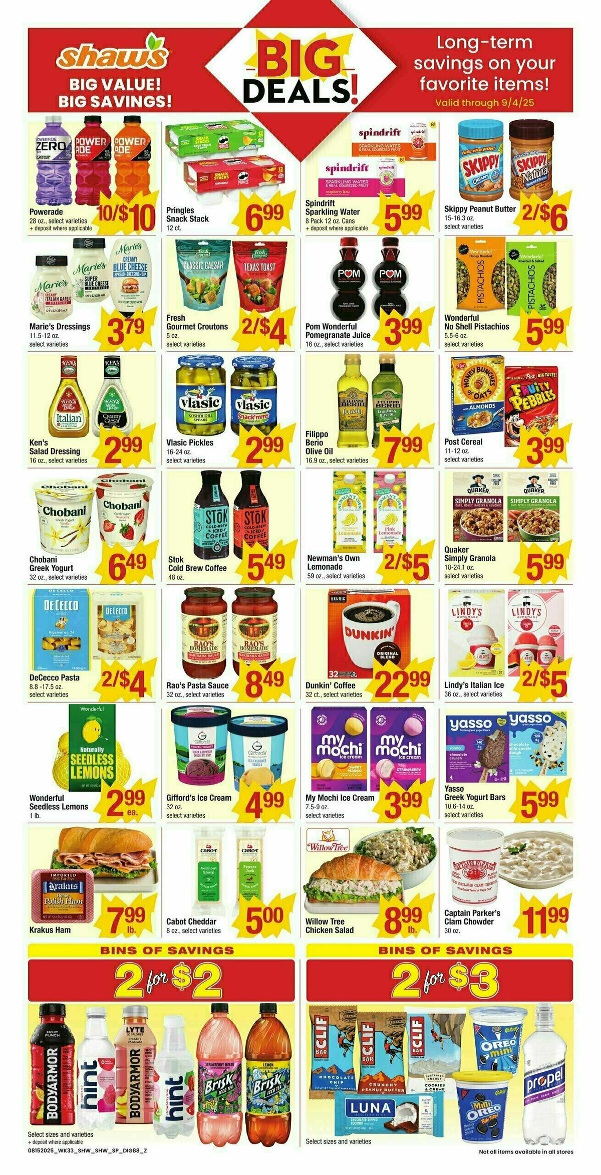 Shaw's Additional Savings Weekly Ad from August 15