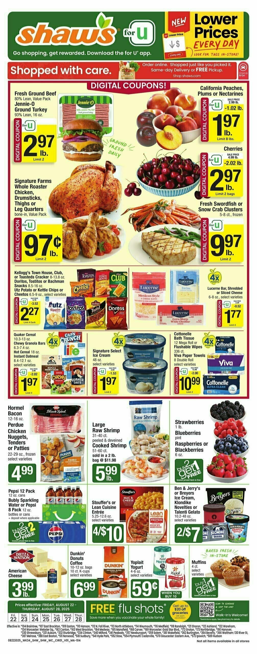 Shaw's Weekly Ad from August 22