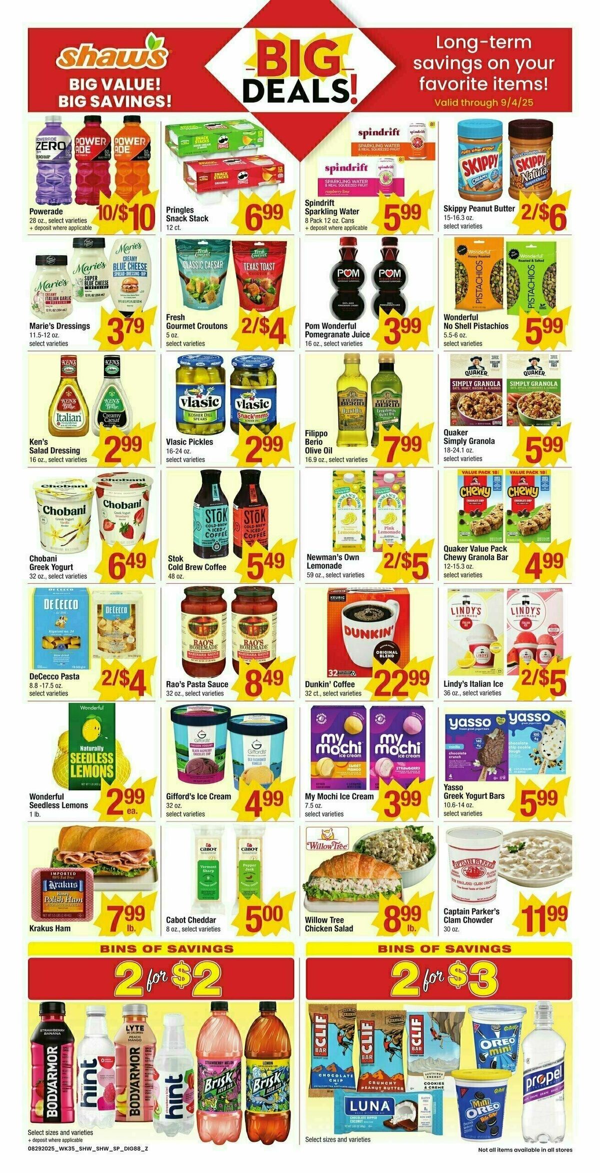 Shaw's Additional Savings Weekly Ad from August 29