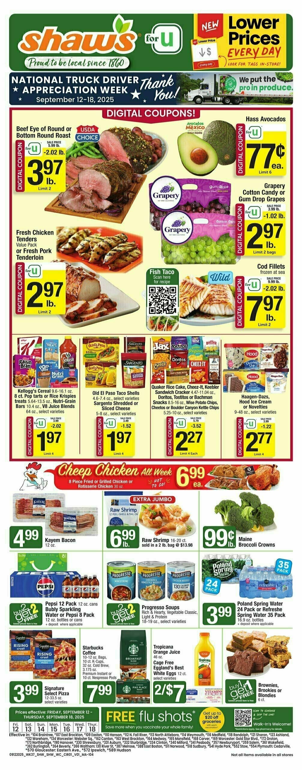 Shaw's Weekly Ad from September 12