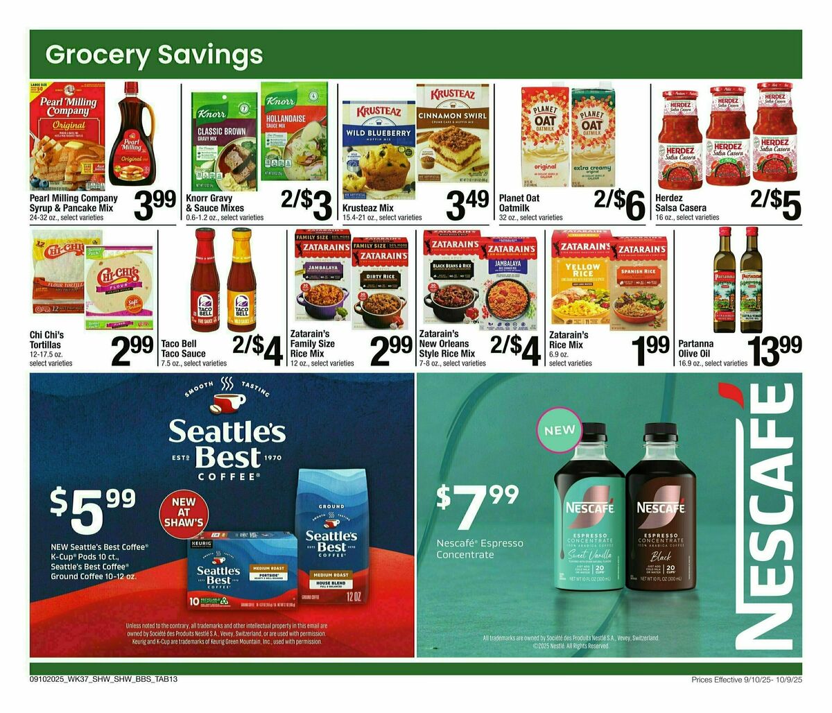 Shaw's Big Book of Savings Weekly Ad from September 10