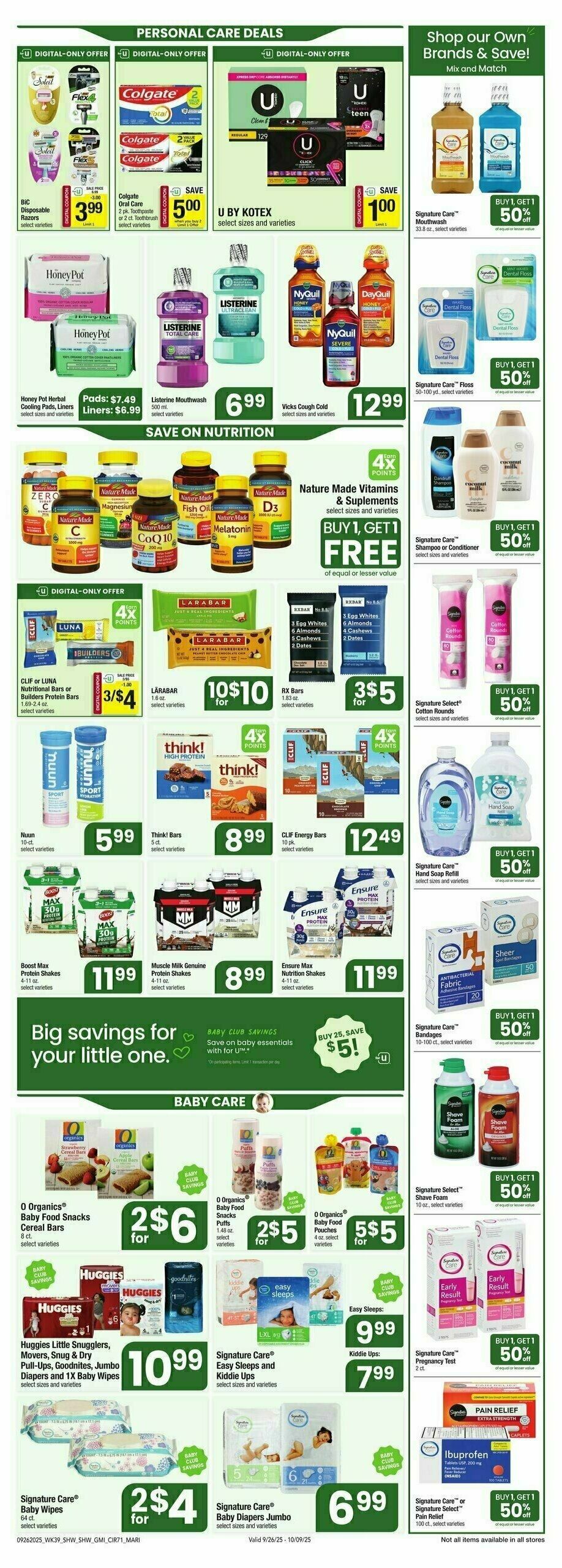 Shaw's Weekly Ad from September 26
