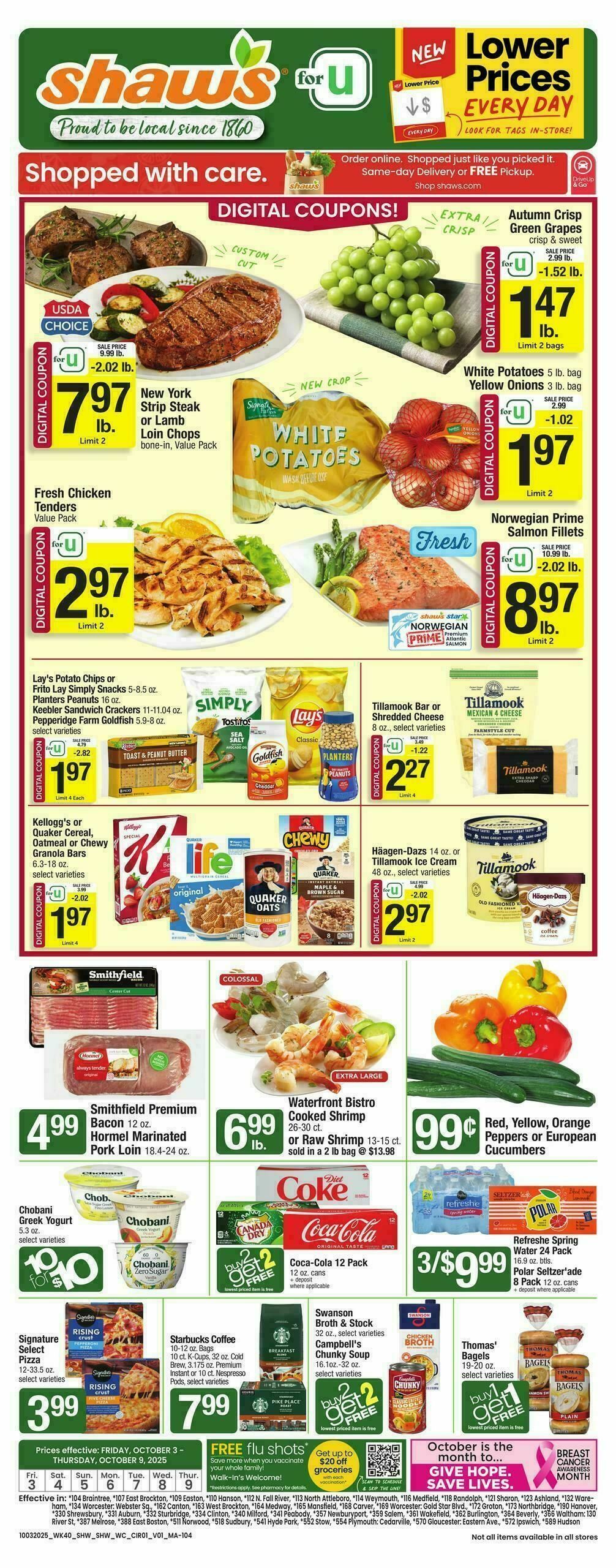 Shaw's Weekly Ad from October 3