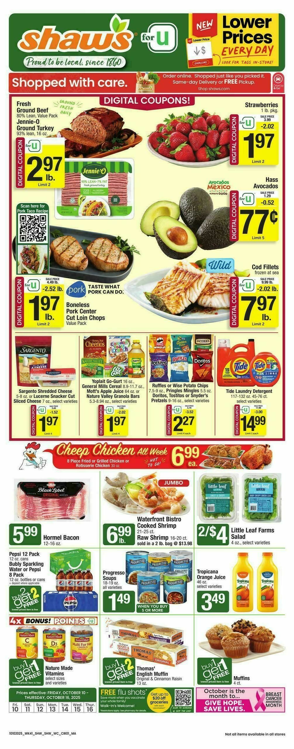 Shaw's Weekly Ad from October 10