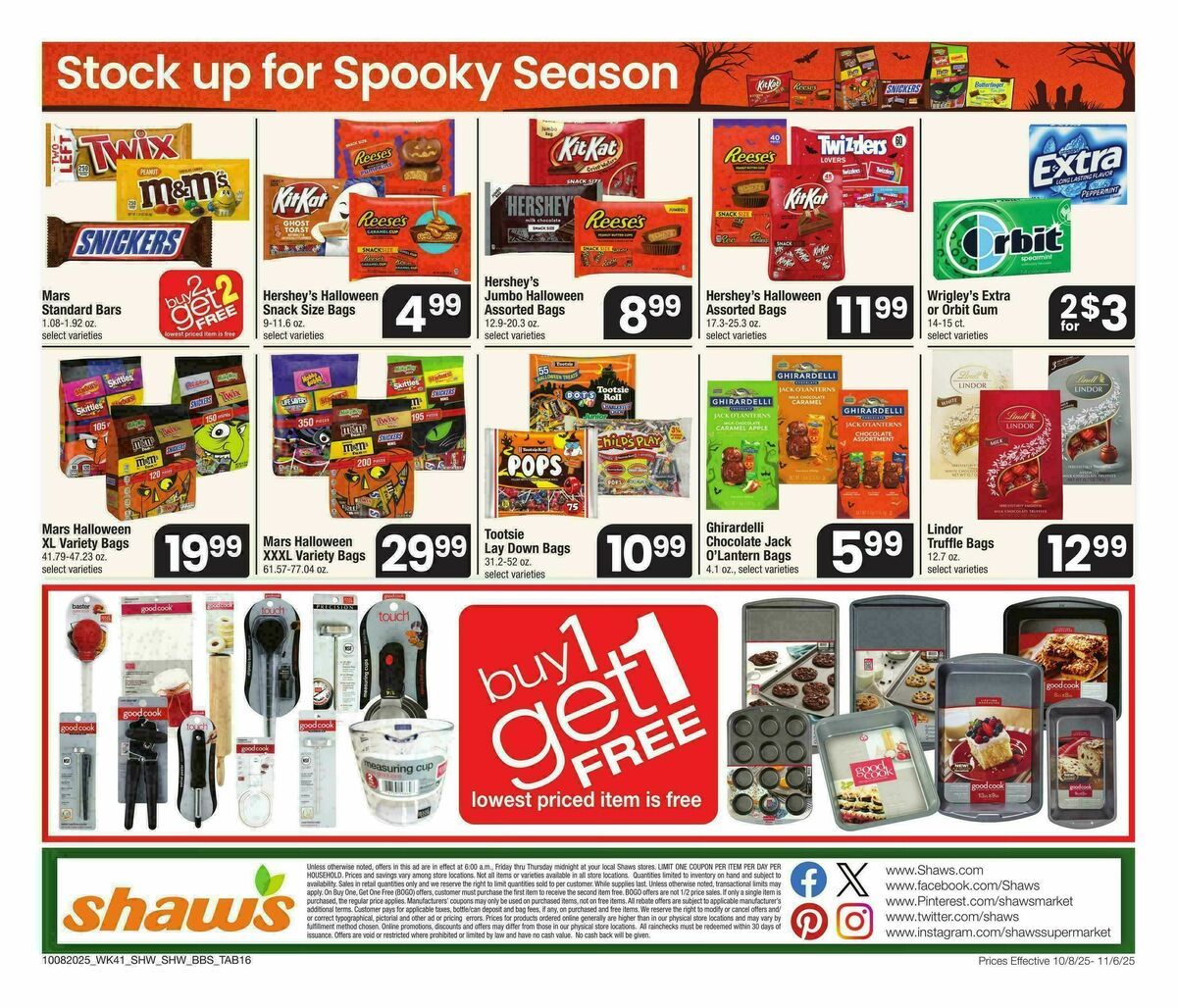 Shaw's Big Book of Savings Weekly Ad from October 8