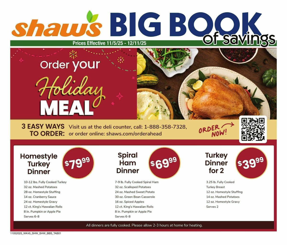 Shaw's Big Book of Savings Weekly Ad from November 5