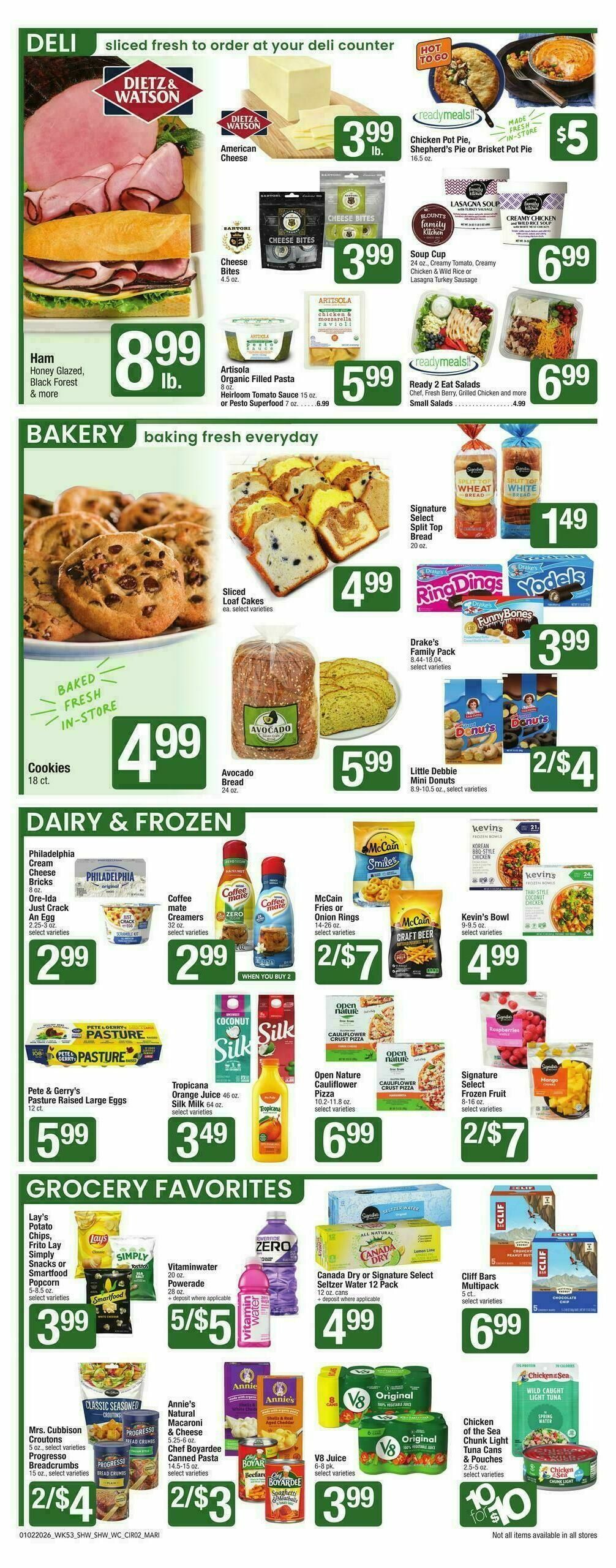 Shaw's Weekly Ad from January 2